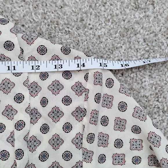 H&M Patterned Blouse with Ties Size 2 - Picture 14 of 16